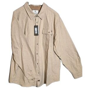 Legendary Whitetails Buck Camp‎ Flannel Shirt XL Tan NWT Outdoorsman Workwear